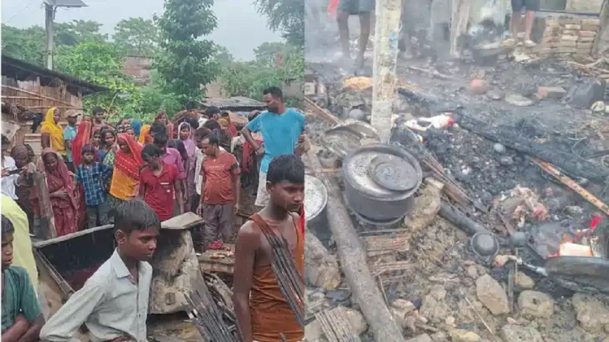 शिवहर में LPG सिलेंडर फटने से बड़ा हादसा, 8 घर जलकर राख, 6 लोग गंभीर रूप से झुलसे