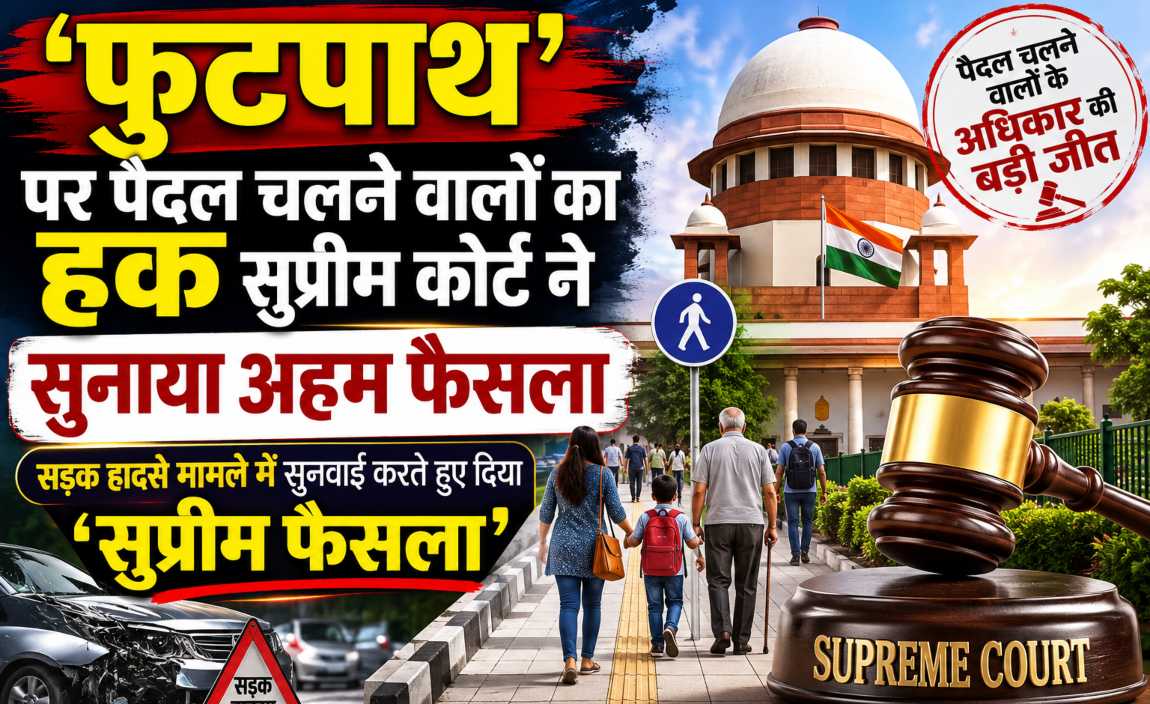 ‘फुटपाथ पर गाड़ियों से ज्यादा पैदल चलने वालों का हक’, सुप्रीम कोर्ट का अहम फैसला
