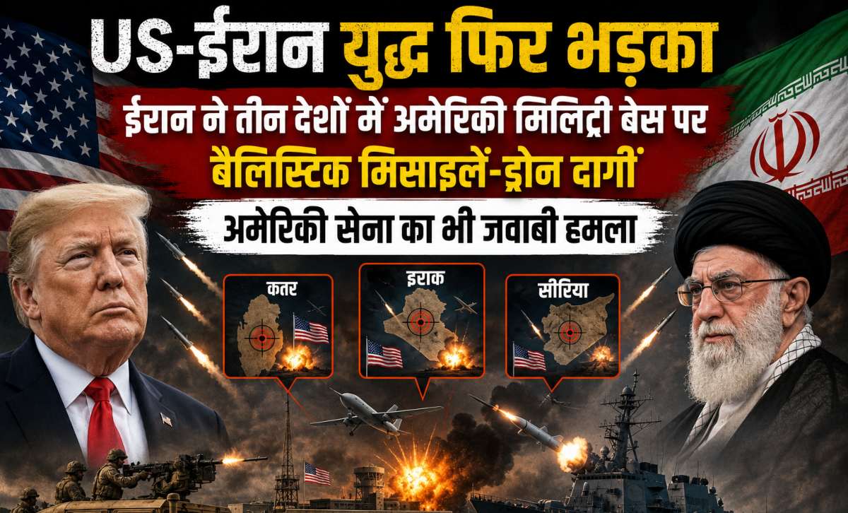 US-Iran युद्ध फिर भड़काः ईरान ने तीन देशों में अमेरिकी मिलिट्री बेस पर बैलिस्टिक मिसाइलें-ड्रोन दागीं; अमेरिका का भी जवाबी अटैक