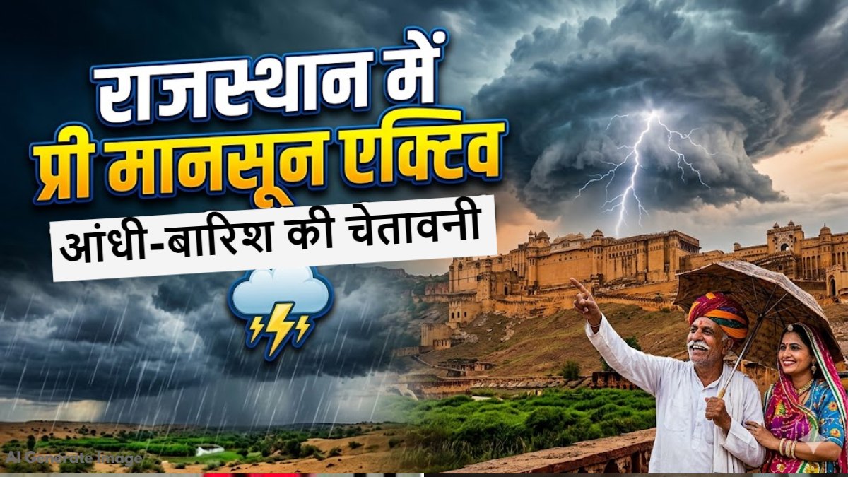 राजस्थान में प्री मानसून एक्टिव: 29 जिलों में आंधी-बारिश की चेतावनी, जानिए कब तक होगी मानसून की एंट्री