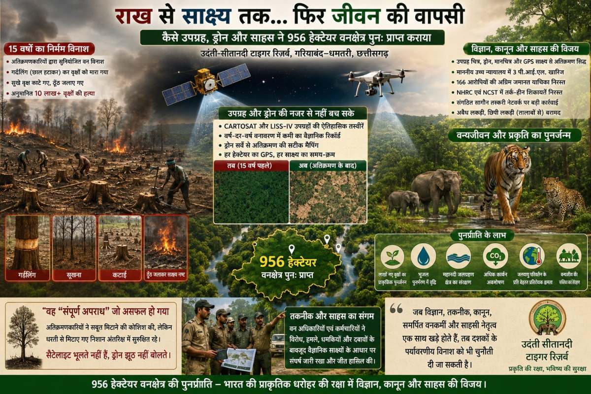 अतिक्रमणकारियों ने 15 वर्षों में टाइगर रिजर्व के 10 लाख से अधिक वृक्षों का किया सफाया, अब जाकर 956 हेक्टेयर वनभूमि हुई मुक्त