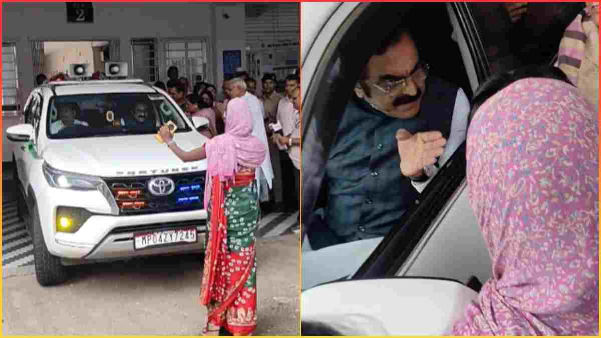 मंत्री राकेश सिंह की गाड़ी के आगे आई महिला, आत्मदाह की दी चेतावनी, 8 महीने से मानदेय न मिलने पर थी परेशान
