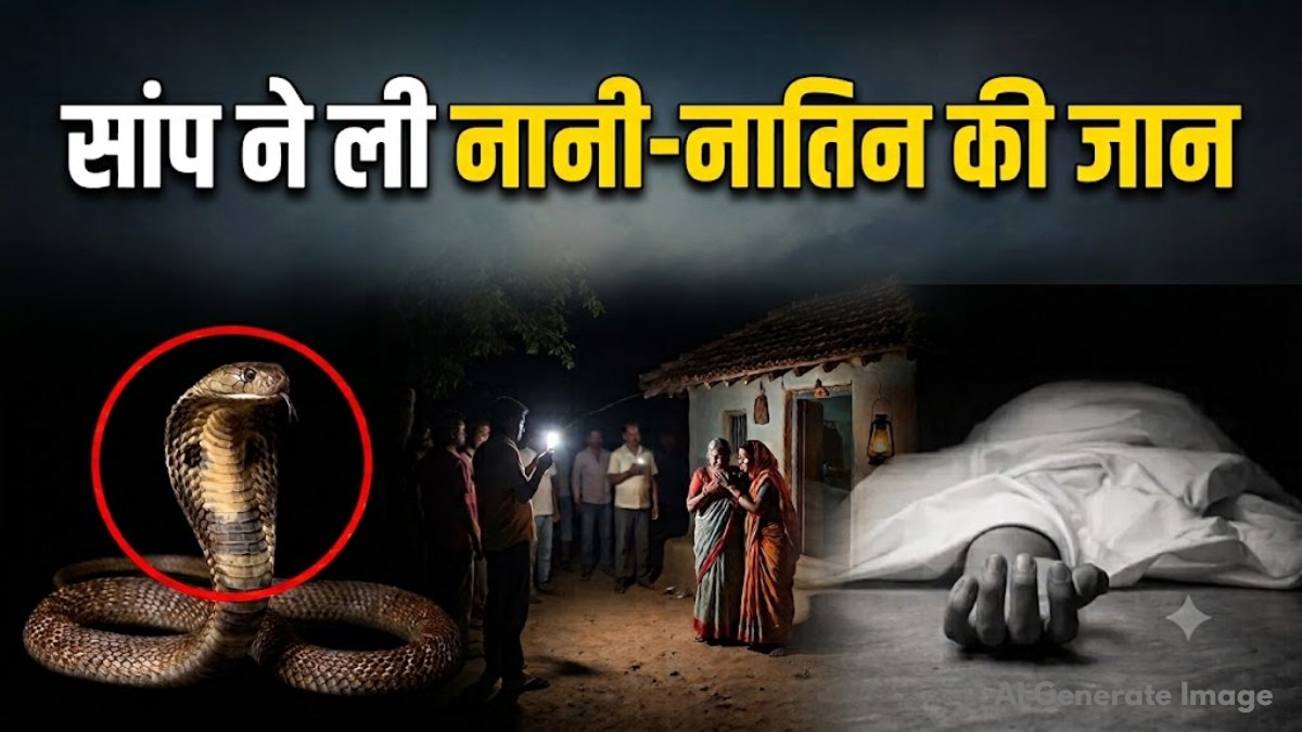 नानी-नातिन को सांप ने डसा: दोनों की हुई मौत, इलाके में दहशत का माहौल