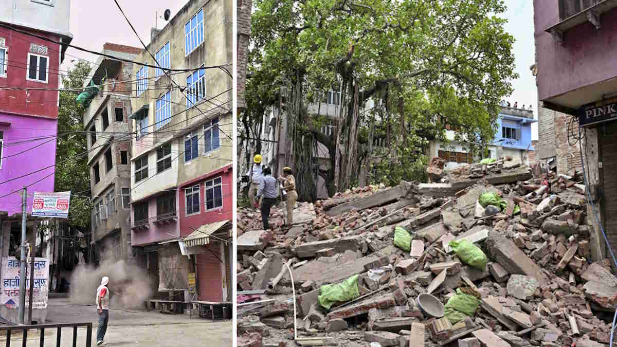 Rajasthan News: एक तरफ झुकी छह मंजिला इमारत को कंट्रोल ऑपरेशन के जरिए गिराया गया…