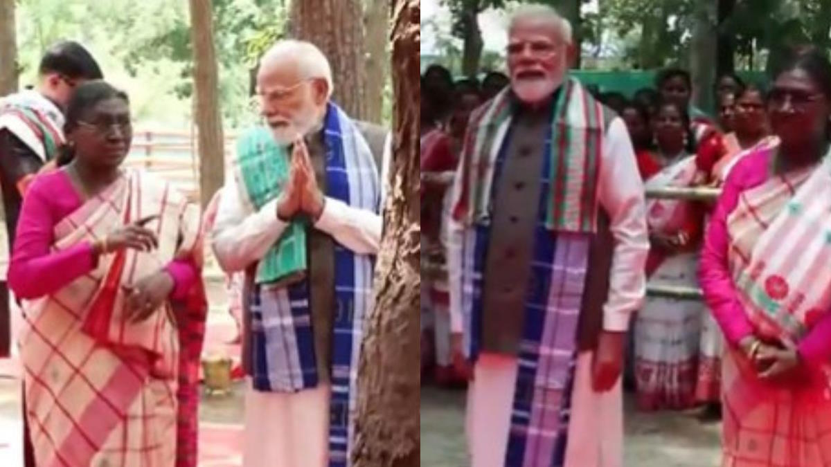 Odisha News: राष्ट्रपति द्रौपदी मुर्मू के ससुराल ‘पहाड़पुर’ पहुंचे पीएम मोदी, जनजातीय आस्था केंद्र में की पूजा-अर्चना