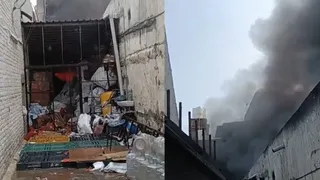 फरीदाबाद की जूता फैक्ट्री में भीषण आग, 6 दमकल गाड़ियां मौके पर,मची अफरा -तफरी