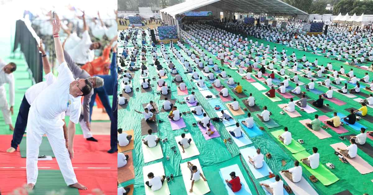 सीएम धामी ने बनबसा में किया सामूहिक योगाभ्यास, योग को दैनिक जीवन का हिस्सा बनाने का किया आह्वान