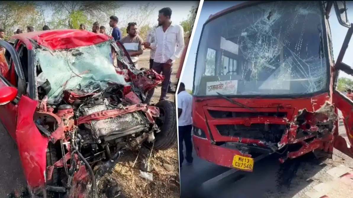 महाराष्ट्र में भीषण ट्रिपल रोड एक्सीडेंट, 6 की मौत; एक ही परिवार के 5 लोग