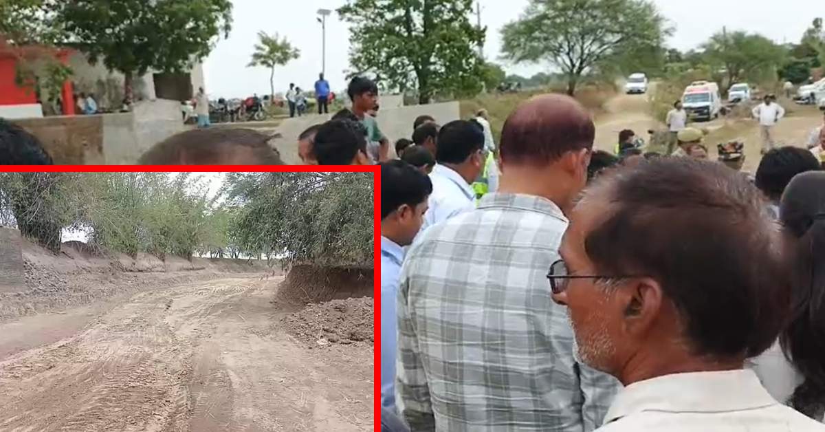 गढ़ई नदी की खुदाई पर उठे सवाल, मिट्टी बेचने का आरोप, ग्रामीणों के सवालों से भागे अधिकारी