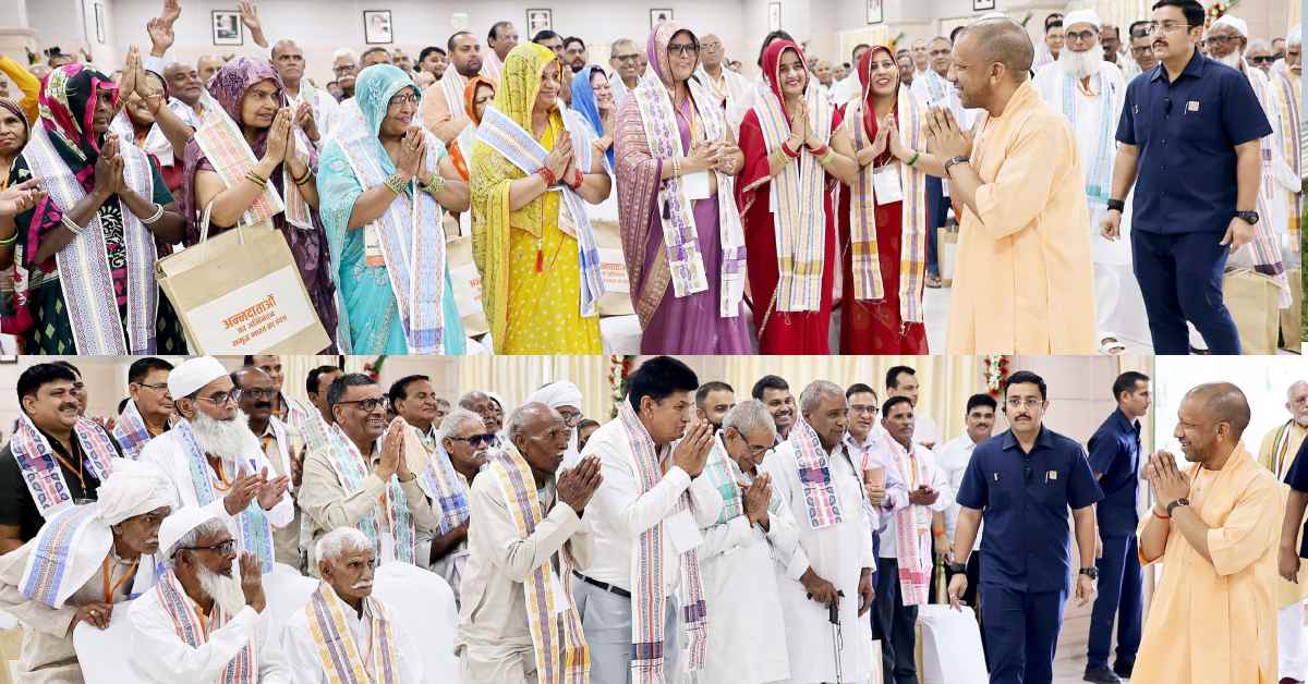 नोएडा इंटरनेशनल एयरपोर्ट से पहली कमर्शियल फ्लाइट का शुभारंभ, पहली उड़ान भर लखनऊ पहुंचे अन्नदाता किसान, सीएम योगी ने किया स्वागत