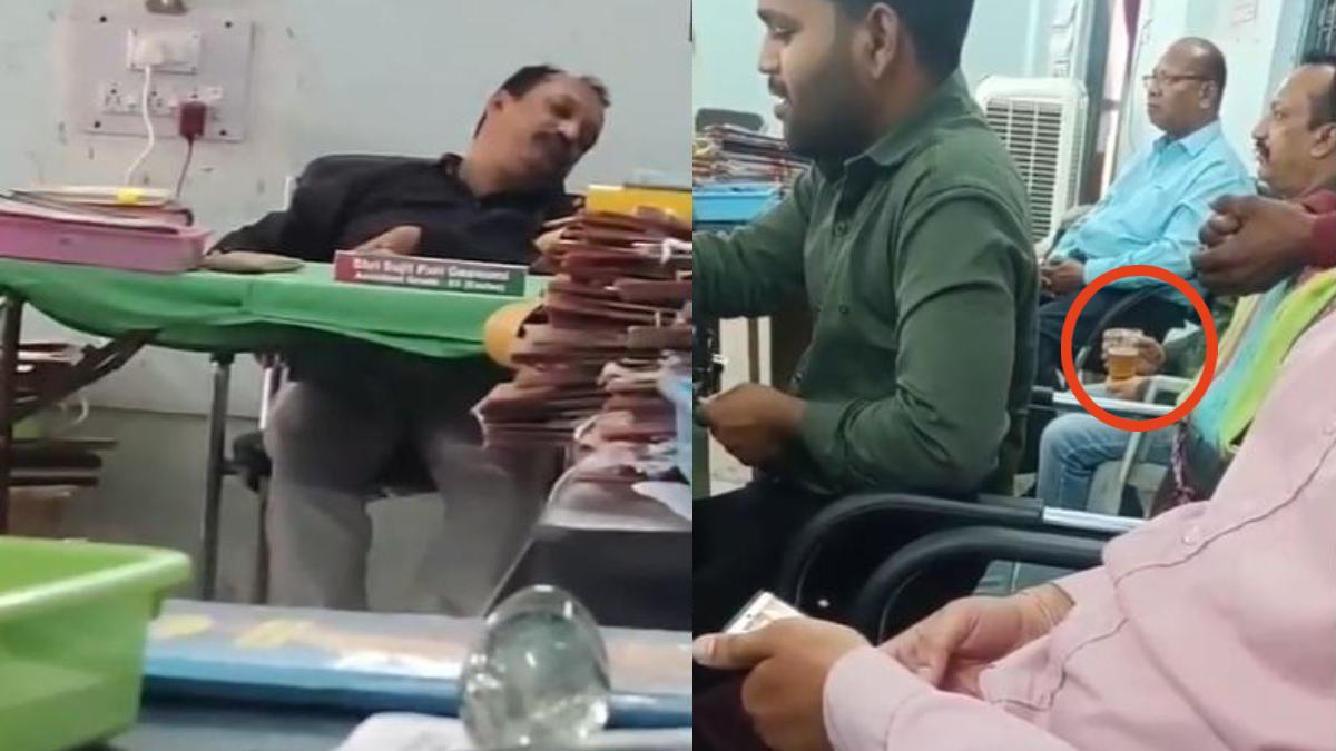 कलेक्टर कार्यालय में छलके जाम! आबकारी विभाग के कर्मचारियों का शराब पीते वीडियो वायरल, प्रशासनिक व्यवस्था पर उठे सवाल