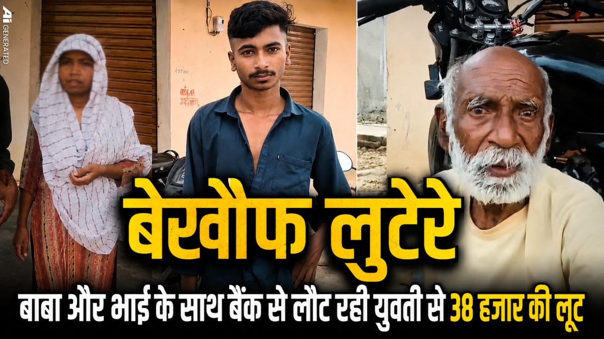 दिनदहाड़े एक और लूट: नकाबपोश लूटेरों ने युवती के हाथ से झपटा रुपयों से भरा बैग, बैंक से पैसे निकालकर लौटते समय बनाया निशाना