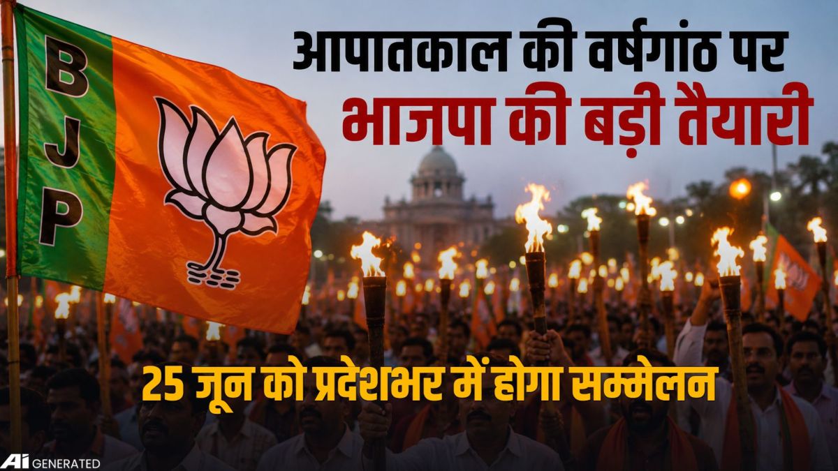 आपातकाल की वर्षगांठ पर भाजपा की बड़ी तैयारी, प्रदेशभर में होंगे सम्मेलन, राजधानी में लोकतंत्र सेनानियों का होगा सम्मान