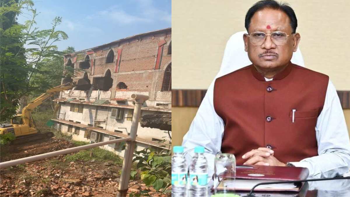 सीएम साय के सख्त तेवर, सेंट पॉल स्कूल परिसर में बने विवादित सामुदायिक भवन पर की बुलडोजर कार्रवाई