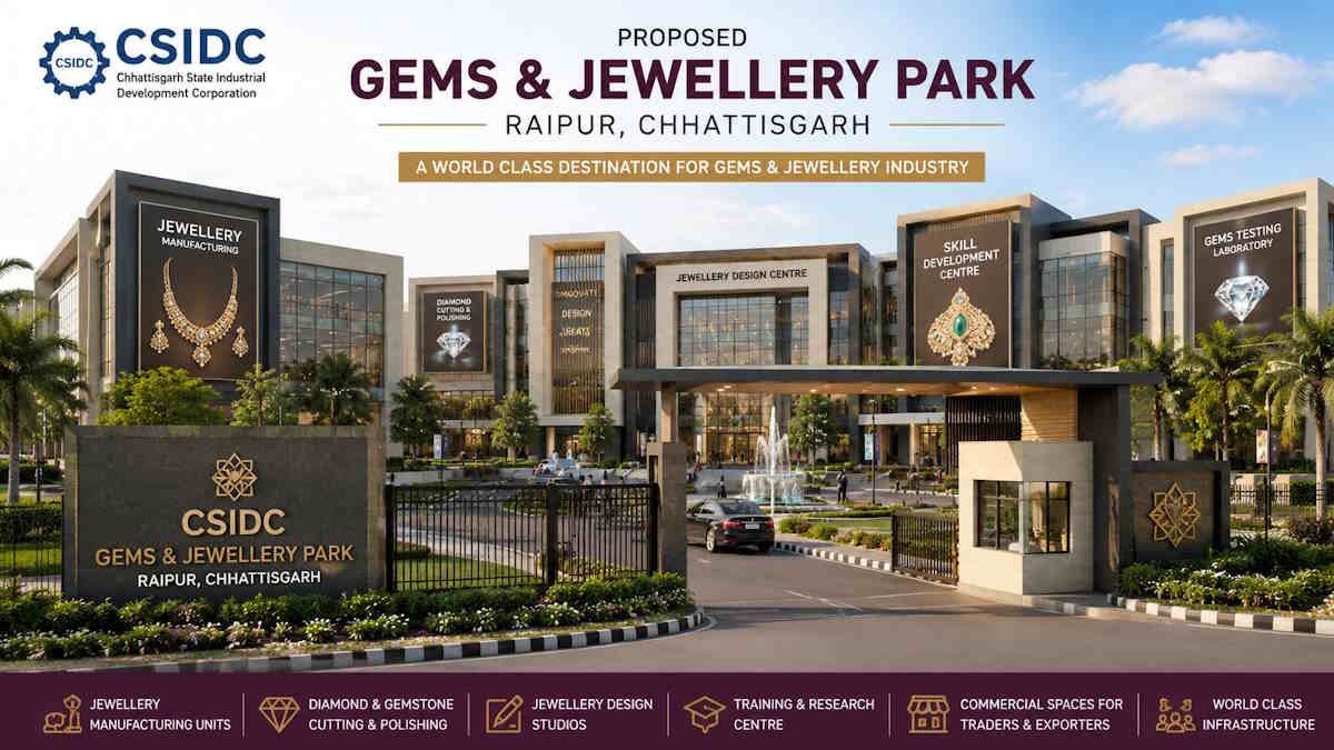 रायपुर में बनेगा Gems & Jewellery Park, CSIDC ने Ashoka Buildcon को दिया Letter of Acceptance