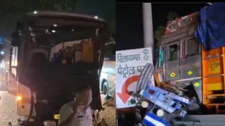 करनाल में भीषण सड़क हादसा: वोल्वो बस, ट्रक और ट्रैक्टर-ट्रॉली की टक्कर में 8 लोग घायल