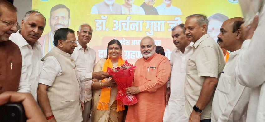 डॉ. अर्चना गुप्ता बनीं हरियाणा भाजपा अध्यक्ष, विधायक आनंद ने दी बधाई