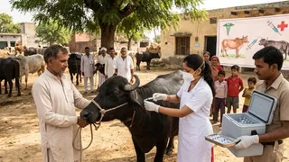 हरियाणा में पशुओं के लिए महा-टीकाकरण अभियान: 55 लाख डोज लगाने का लक्ष्य, गांव-गांव पहुंच रही टीमें