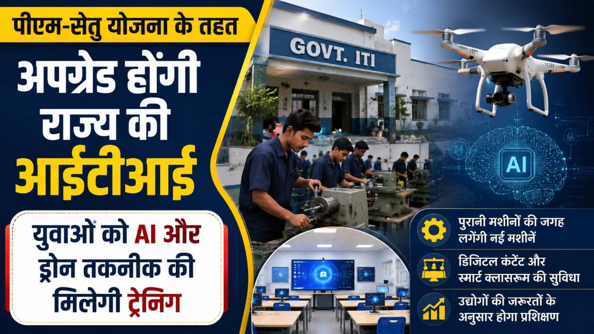 पीएम-सेतु योजना के तहत अपग्रेड होंगी राज्य की आईटीआई, युवाओं को AI और ड्रोन तकनीक की मिलेगी ट्रेनिंग