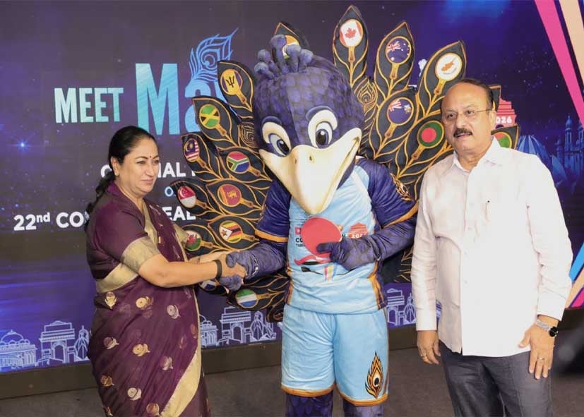 कॉमनवेल्थ टेबल टेनिस चैंपियनशिप 2026 का आगाज, CM रेखा गुप्ता ने लॉन्च किया शुभंकर ‘मयूर’