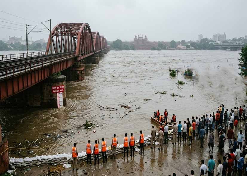दिल्ली में बिना बारिश भी उफान पर यमुना, खतरे के निशान से महज 2 मीटर नीचे पहुंचा जलस्तर