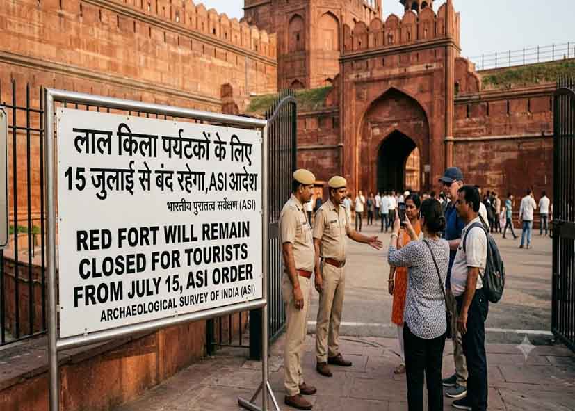 15 जुलाई से पर्यटकों के लिए बंद रहेगा लाल किला, ASI ने जारी किया आदेश