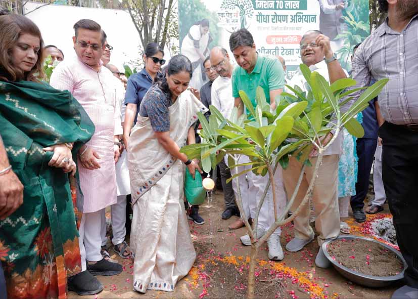 70 लाख पौधारोपण अभियान को मिली रफ्तार, CM रेखा गुप्ता ने कहा- जनभागीदारी से पूरा होगा संकल्प