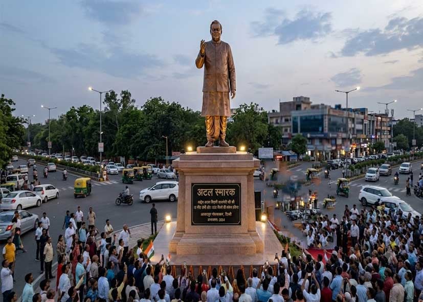 दिल्ली में बनेगा अटल स्मारक, आजादपुर गोलचक्कर पर लगेगी 15 फीट ऊंची और 1500 किलो की कांस्य प्रतिमा
