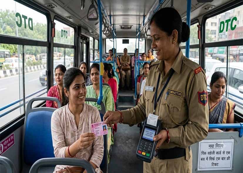दिल्ली की महिलाओं के लिए नया नियम, पिंक सहेली कार्ड से एक बस में सिर्फ एक बार मिलेगा फ्री टिकट