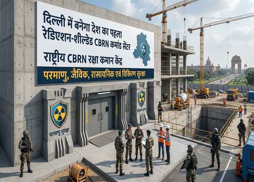 दिल्ली में बनेगा देश का पहला रेडिएशन-शील्डेड CBRN कमांड सेंटर, मिलेगा परमाणुरोधी सुरक्षा कवच