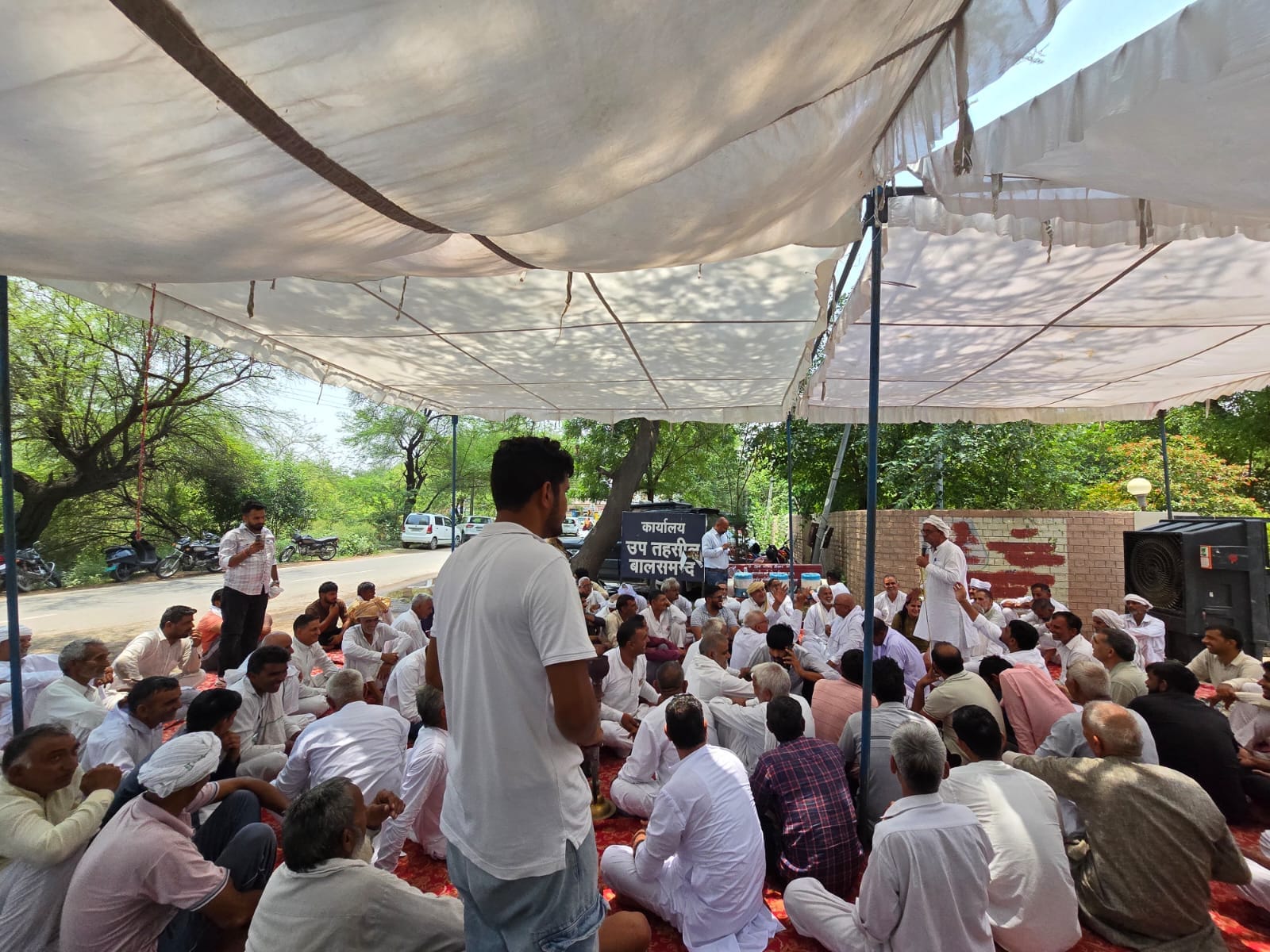भाखड़ा कमांड एरिया के किसानों का प्रदर्शन, सरकार को दी बड़े आंदोलन की चेतावनी