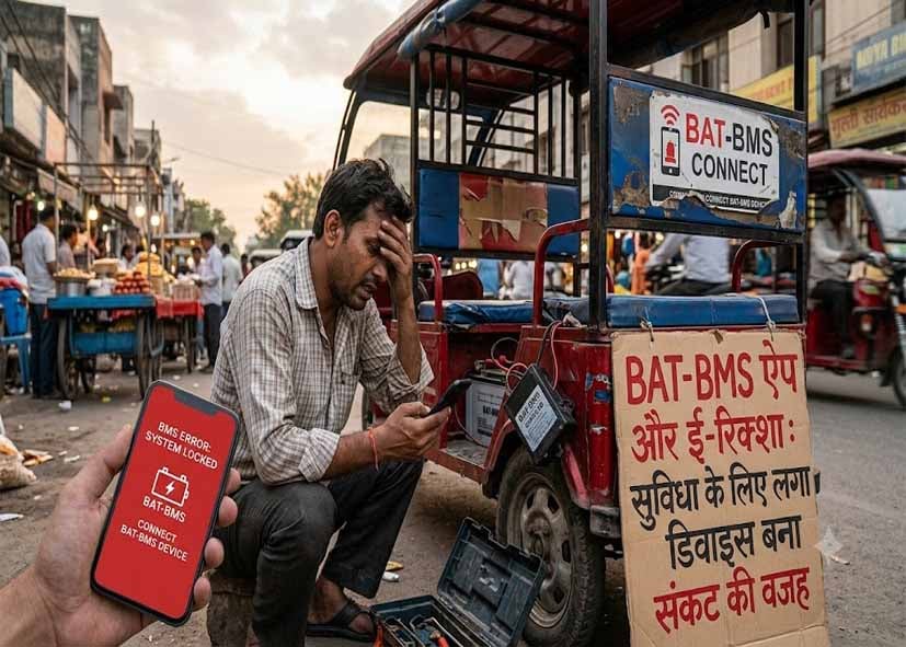 BAT-BMS ऐप और ई-रिक्शा: सुविधा के लिए लगा डिवाइस बना संकट की वजह