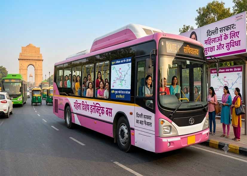 दिल्ली सरकार का बड़ा फैसला, महिलाओं के लिए 56 स्पेशल इलेक्ट्रिक बसें; जानिए रूट और टाइमिंग