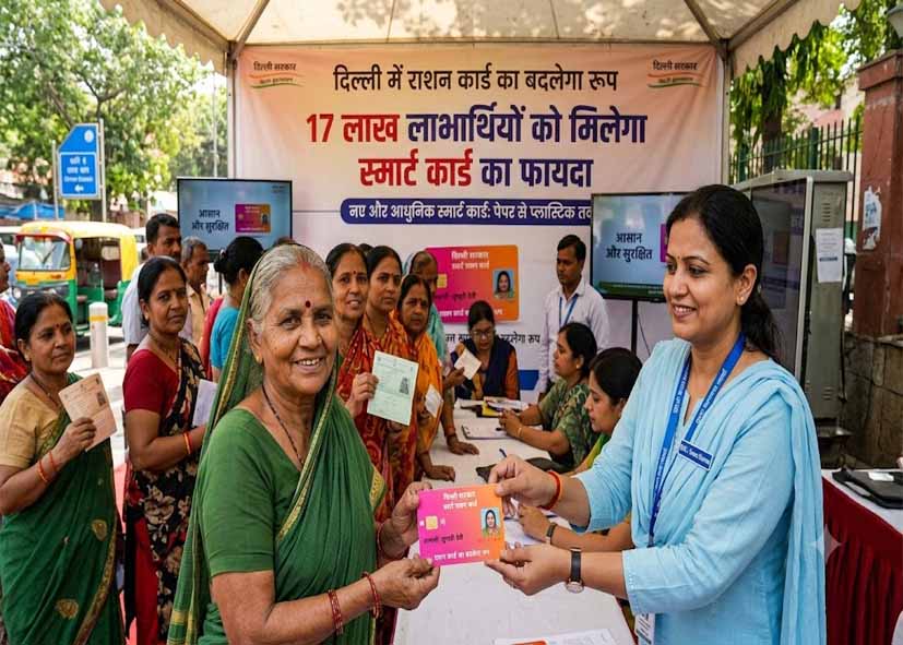 दिल्ली में राशन कार्ड का बदलेगा रूप, 17 लाख लाभार्थियों को मिलेगा स्मार्ट कार्ड का फायदा