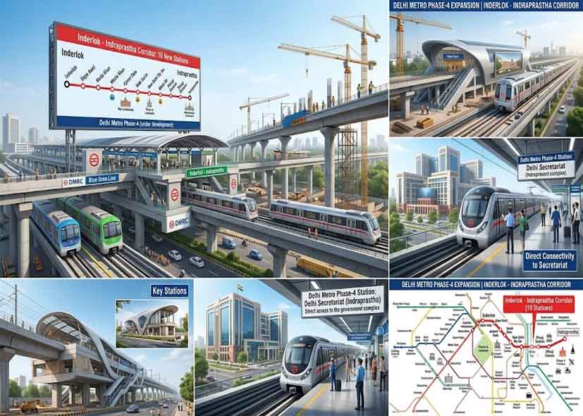 दिल्ली मेट्रो फेज-4 को रफ्तार, इंद्रलोक-इंद्रप्रस्थ कॉरिडोर में होंगे 10 स्टेशन; सचिवालय तक मिलेगी सीधी कनेक्टिविटी
