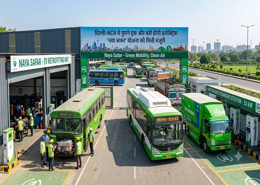 दिल्ली-NCR में पुराने ट्रक और बसें होंगी इलेक्ट्रिक, ‘नया सफर’ योजना को मिली मंजूरी