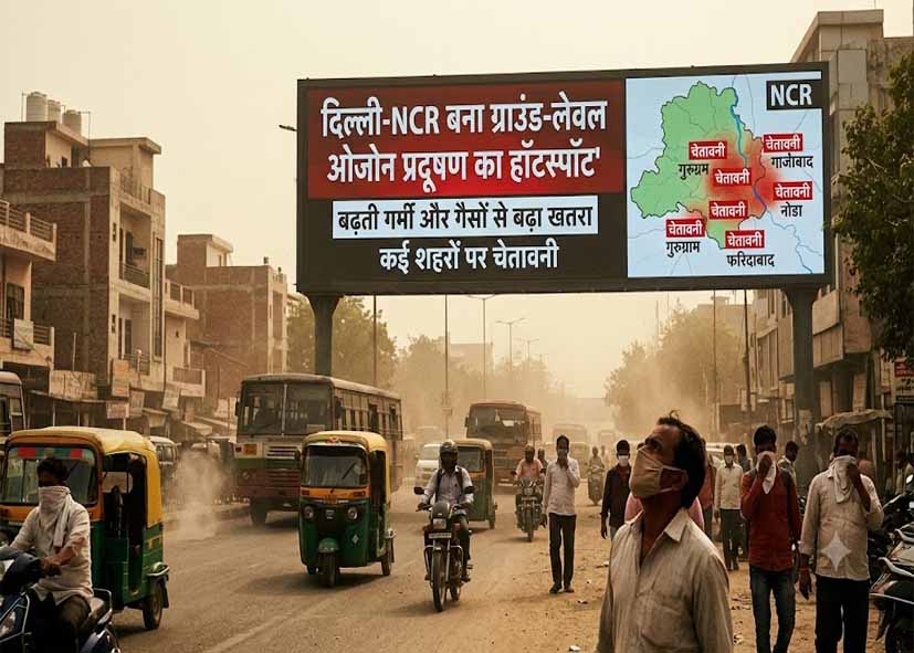 दिल्ली-NCR बना ग्राउंड-लेवल ओजोन प्रदूषण का हॉटस्पॉट, बढ़ती गर्मी से बढ़ा खतरा; कई शहरों को चेतावनी