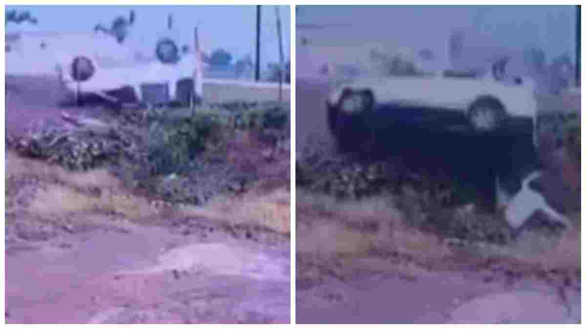 CCTV में कैद हुआ मौत का मंजर: कार पलटने के बाद गेंद की तरह हवा में उछले लोग, युवती की गई जान, आधा दर्जन घायल  
