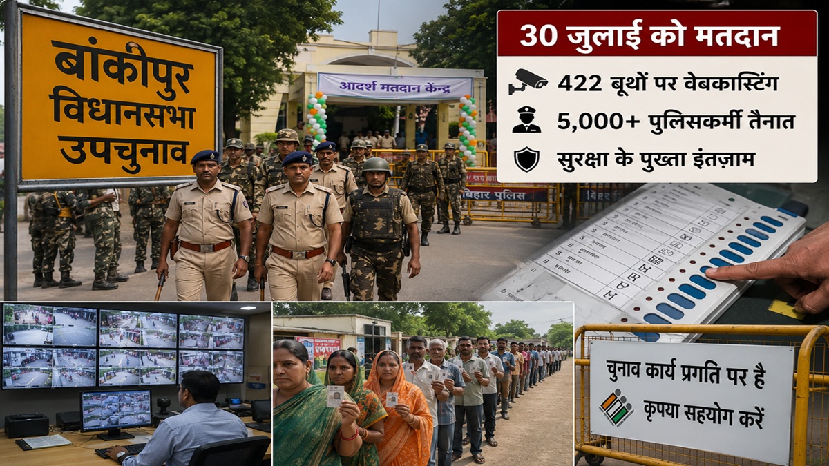 बांकीपुर उपचुनाव के लिए मतदान कल: 422 बूथों पर सुरक्षा व्यवस्था कड़ी, अलर्ट मोड में प्रशासन