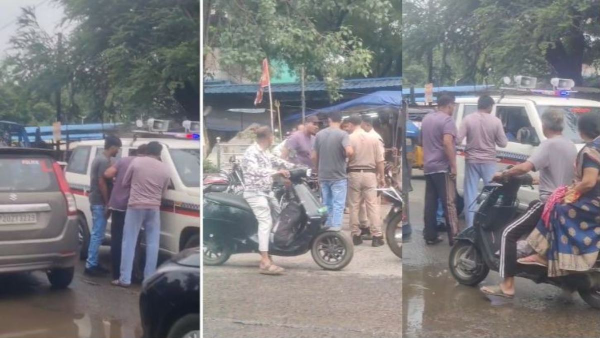 बीच सड़क शराबियों का हाईवोल्टेज ड्रामाः CSP की गाड़ी रोककर की बहस, पुलिस ने किया गिरफ्तार, Video वायरल