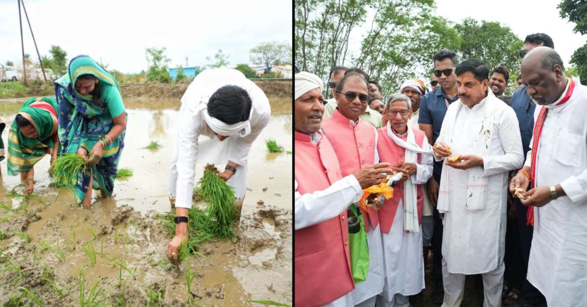 खेत में उतरे-बोया धान, किसानों से इस अंदाज में सीएम डॉ. मोहन ने की ‘दिल की बात’, देखें तस्वीरें