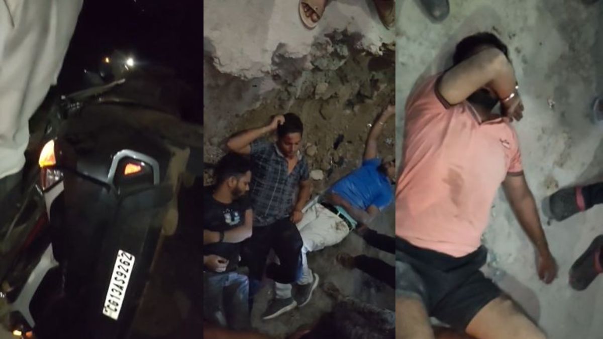 बड़ा हादसा : अधूरे पुल से 30 फीट नीचे गिरी कार, 4 युवक गंभीर रूप से घायल
