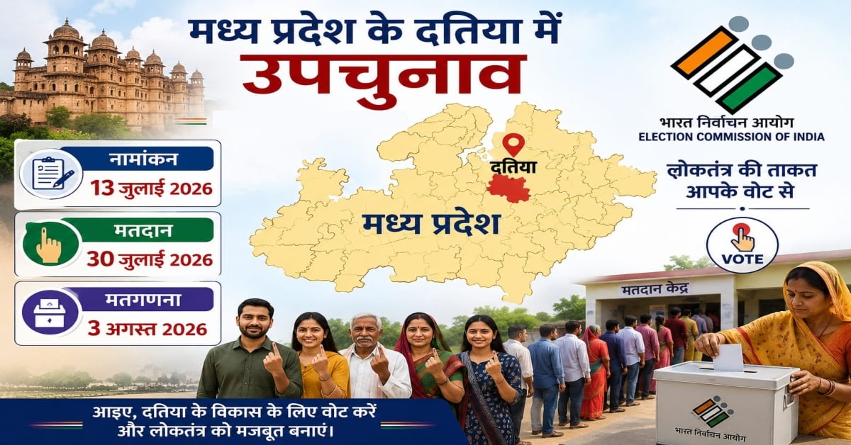 BIG BREAKING: दतिया उप चुनाव की तारीख का ऐलान, जानिए कब होगा मतदान