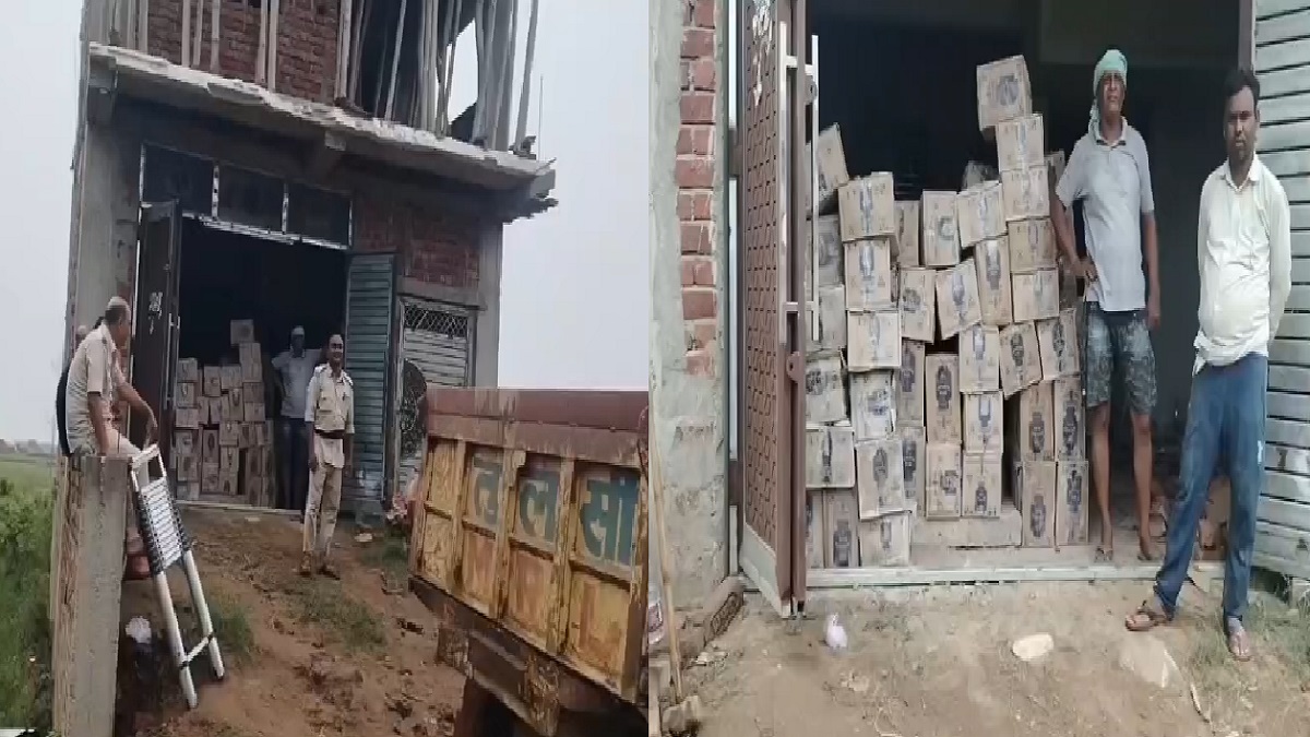 रोहतास में 50 लाख से अधिक की अंग्रेजी शराब बरामद, कीचड़ में फंसे ट्रक ने खोला राज
