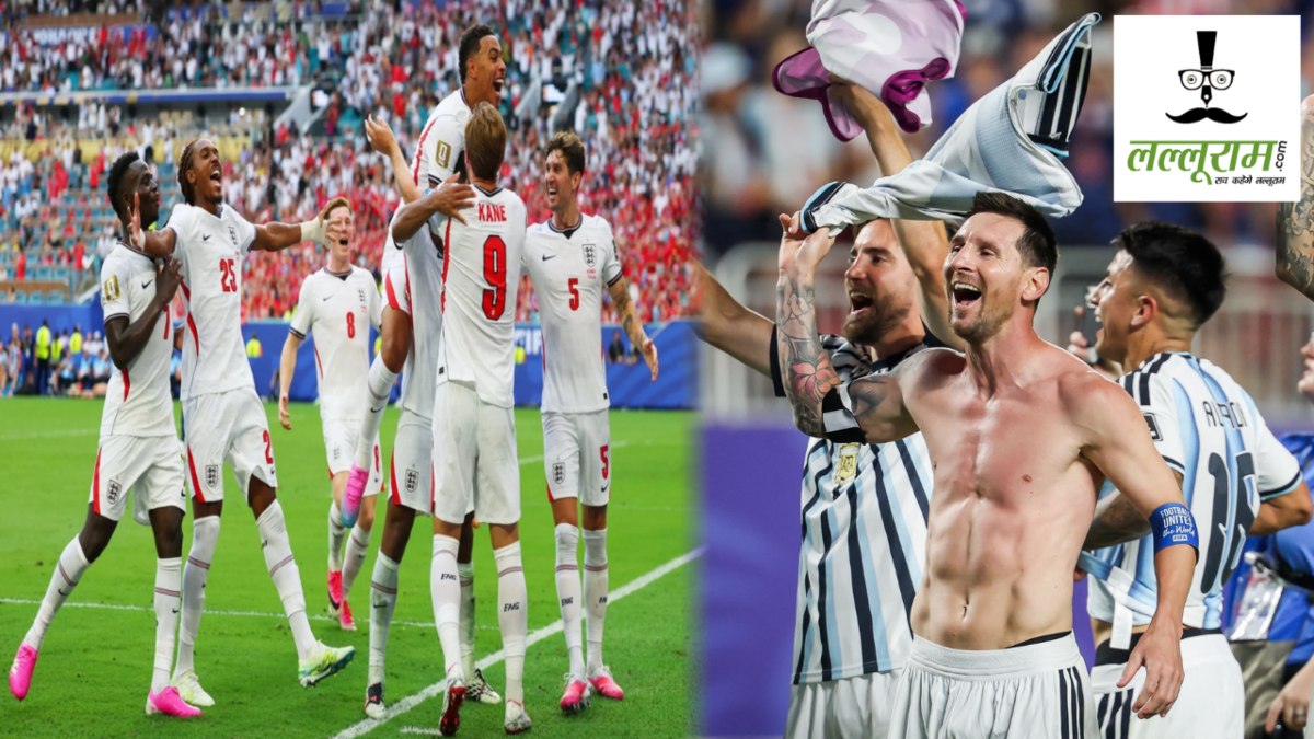 FIFA WC 2026 : सेमीफाइनल में पहुंची अर्जेंटीना और इंग्लैंड, Messi नहीं कर पाए गोल, बेलिंगम ने दिखाया करिश्मा
