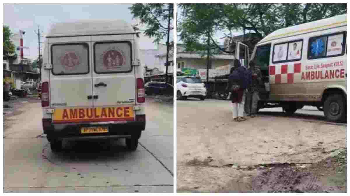 एम्बुलेंस बनी ‘सवारी गाड़ी’: मरीज तड़प रहे और ड्राइवर स्कूली बच्चे ढो रहे, स्वास्थ्य व्यवस्था की खुली पोल 