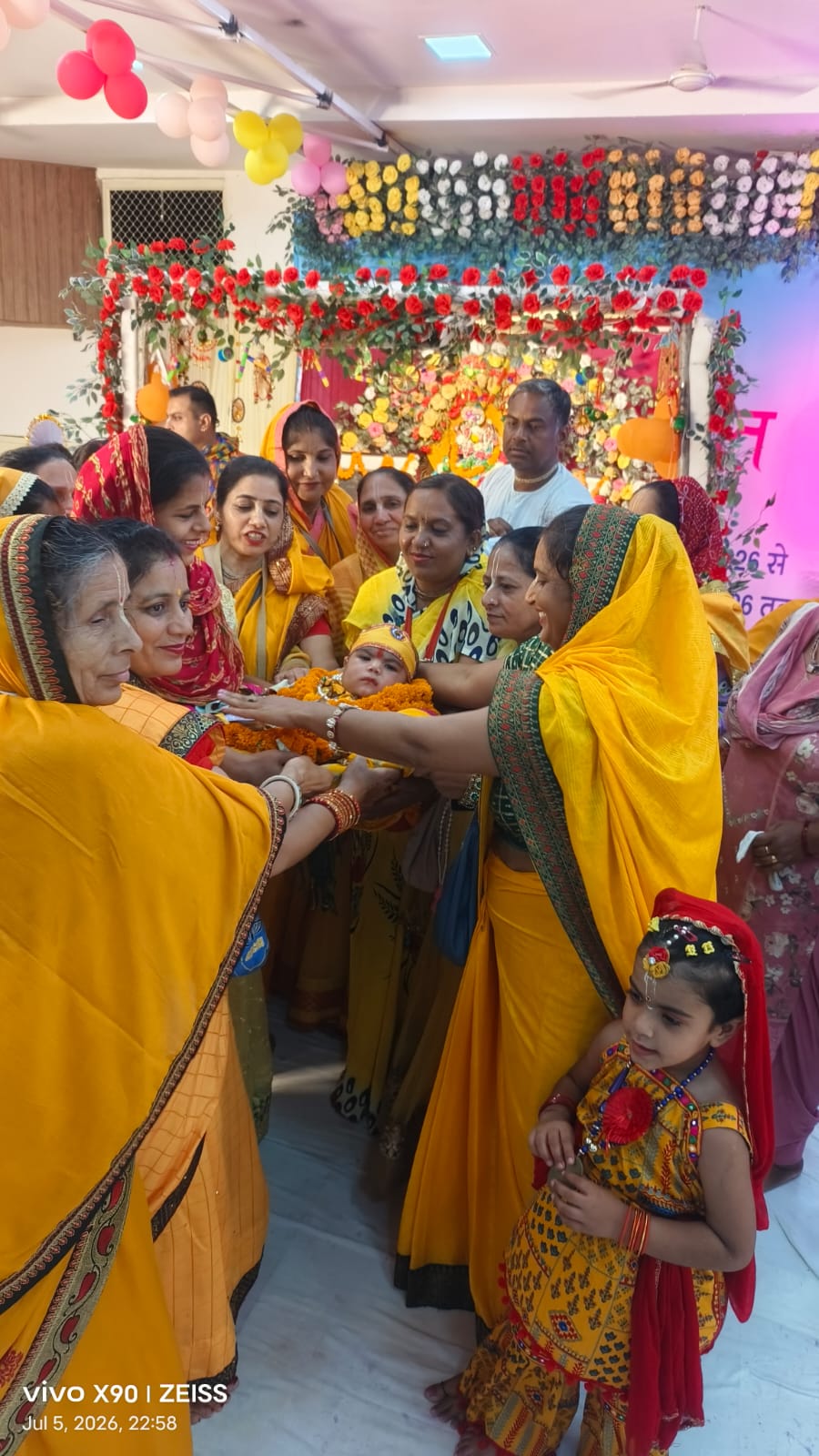 कैथल में श्रीमद्भागवत कथा के पंचम दिवस पर धूमधाम से मनाया गया श्रीकृष्ण