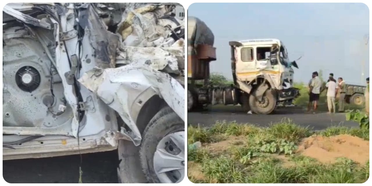 नींद की झपकी बनी काल! फतेहाबाद में ट्रक से टकराई क्रेटा, चालक की मौत, बहन गंभीर घायल