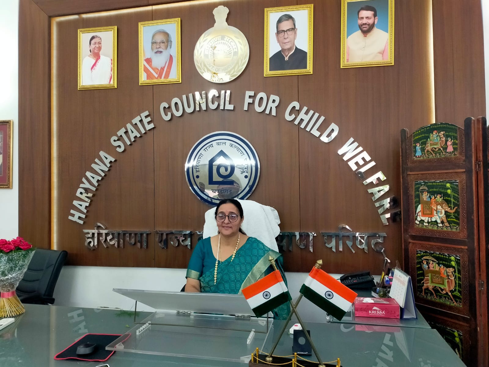 हरियाणा राज्य बाल कल्याण परिषद की मानद महासचिव बनीं मीना कंबोज, संभाला पदभार