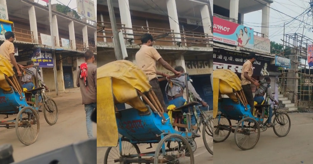 सिर फूटा तो युवक बना जल्लाद; बुजुर्ग को बांधकर रिक्शे पर घुमाया, बरसाया लात-घूंसे, लोग बनाते रहे वीडियो